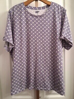 Lands End Patterned T Shirt 3X